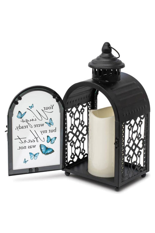 "Your Wings Were Ready, My Heart" Butterfly Vintage Lantern