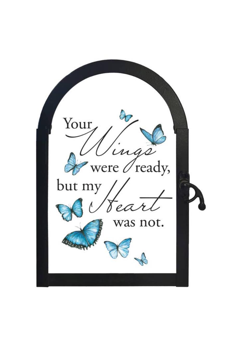 "Your Wings Were Ready, My Heart" Butterfly Vintage Lantern