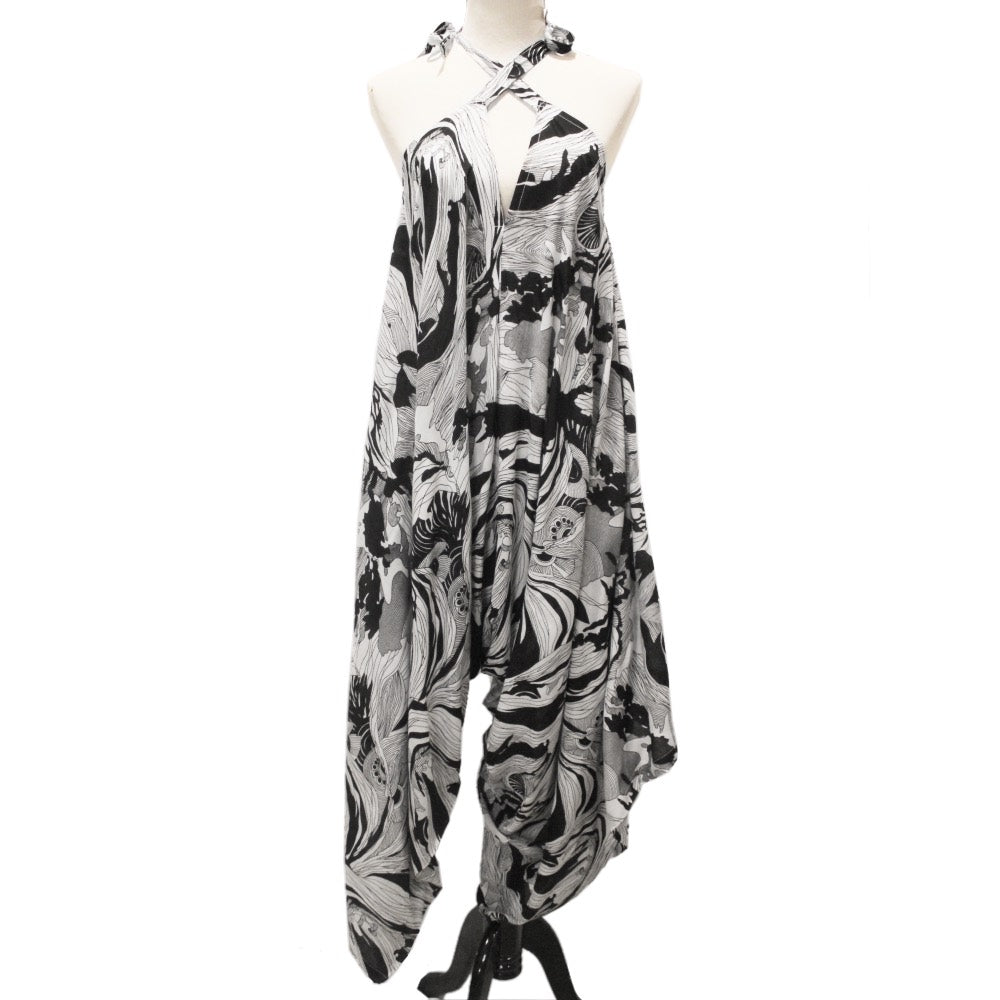 Abstract Shores Convertible Jumpsuit