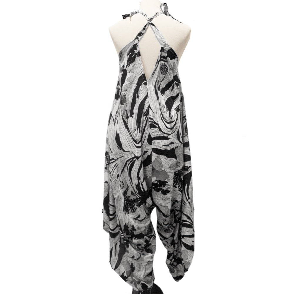 Abstract Shores Convertible Jumpsuit