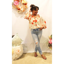 Load image into Gallery viewer, Floral Bishop Sleeve Top
