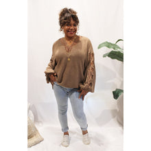 Load image into Gallery viewer, Waffle Knit Lace Top
