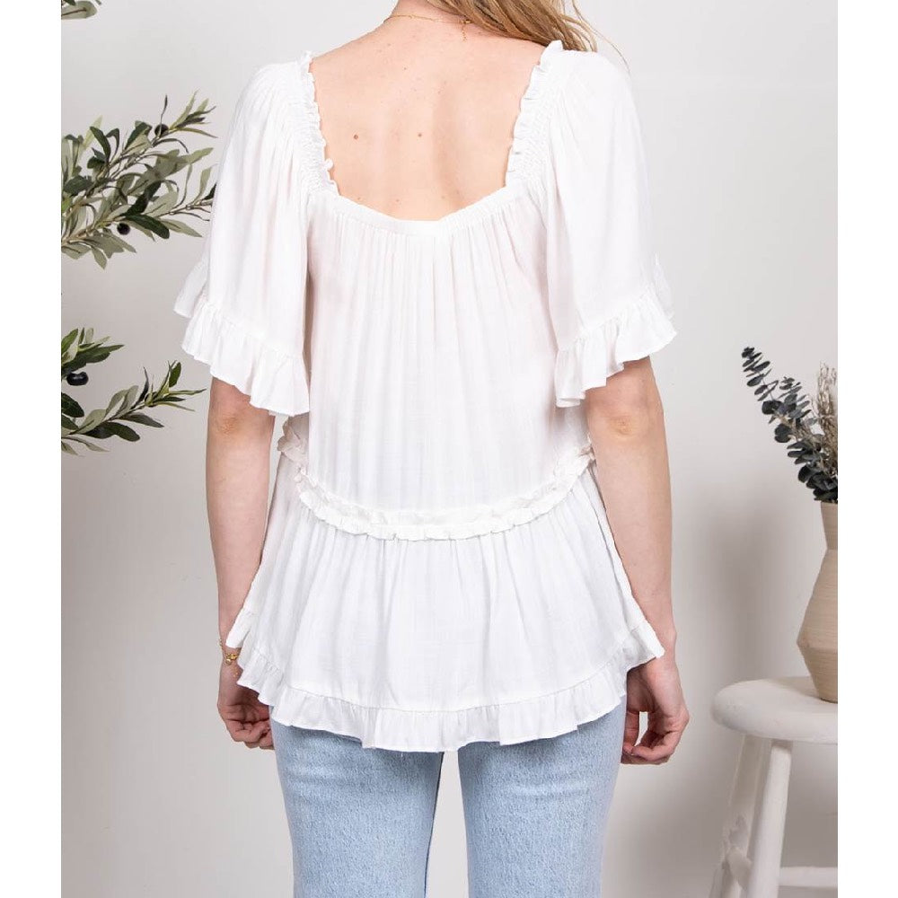 Classic Amelia Ruffle Top