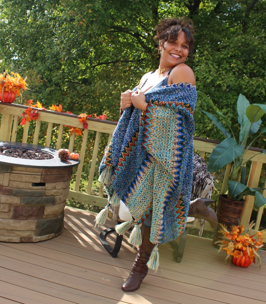 Chunky Boho Ruana