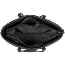 Load image into Gallery viewer, Faux Leather Woven Tote

