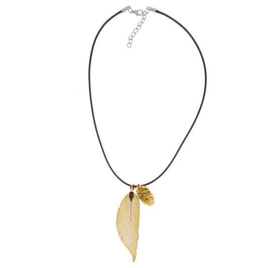 Brilliant Gold Leaf Necklace