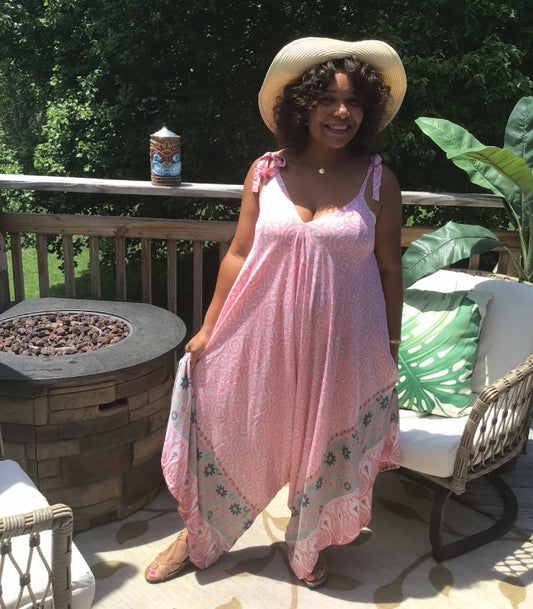 Island Pink Convertible Jumpsuit