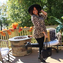 Load image into Gallery viewer, Leopard Chiffon Tunic
