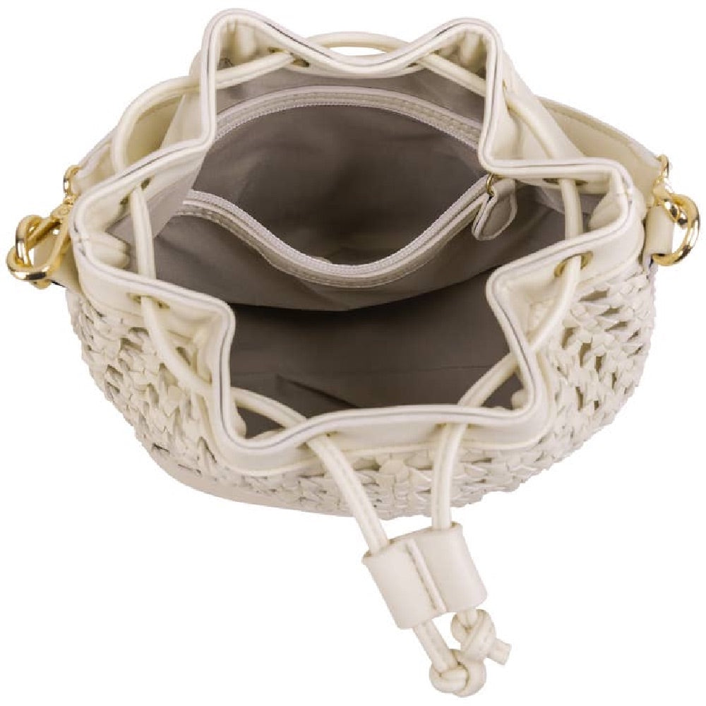 Mini Faux Leather Bucket Bag