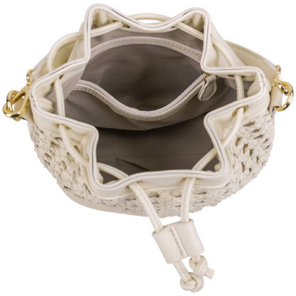 Mini Faux Leather Bucket Bag