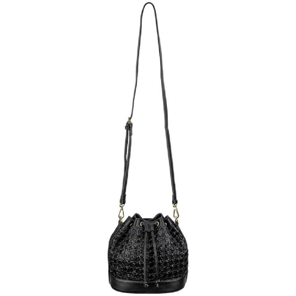 Mini Faux Leather Bucket Bag