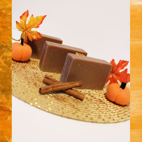 3 pack of pumpkin spice soap bars.
