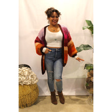 Load image into Gallery viewer, Rainbow Sunset Hand Knitted Cardigan
