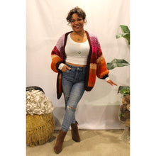 Load image into Gallery viewer, Rainbow Sunset Hand Knitted Cardigan
