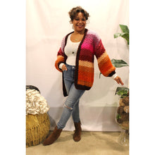 Load image into Gallery viewer, Rainbow Sunset Hand Knitted Cardigan
