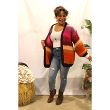 Load image into Gallery viewer, Rainbow Sunset Hand Knitted Cardigan
