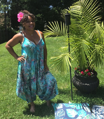 Rainbow Teal Convertible Jumpsuit