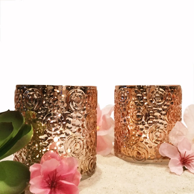 Beach Roses Candle Holder Set