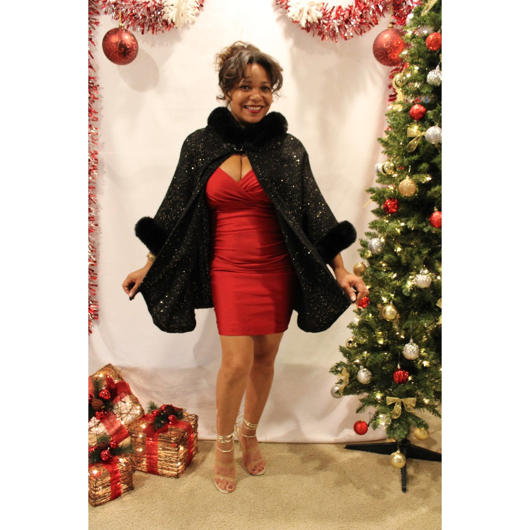 Sequin Glitter Sparkle Poncho