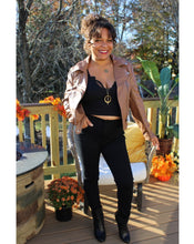 Load image into Gallery viewer, Surpliced Ribbed Crop Top
