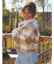 Load image into Gallery viewer, Toffee Plaid Faux Fur Jacket

