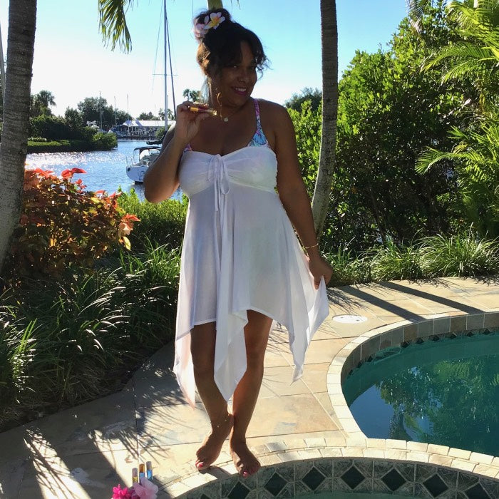 White Convertible Top/Skirt/Cover-Up